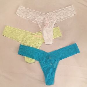 NWOT Bundle of VS Lace Thongs